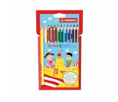 Pastelky Stabilo Trio silné sada 12 ks v plast. etui