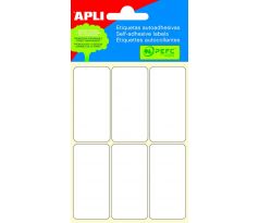 Etikety Apli 26x54 mm/36 ks bílé 6 listů