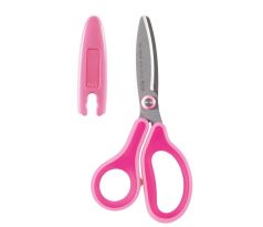 Nůžky dětské PLUS s krytem 14,5 cm růžové